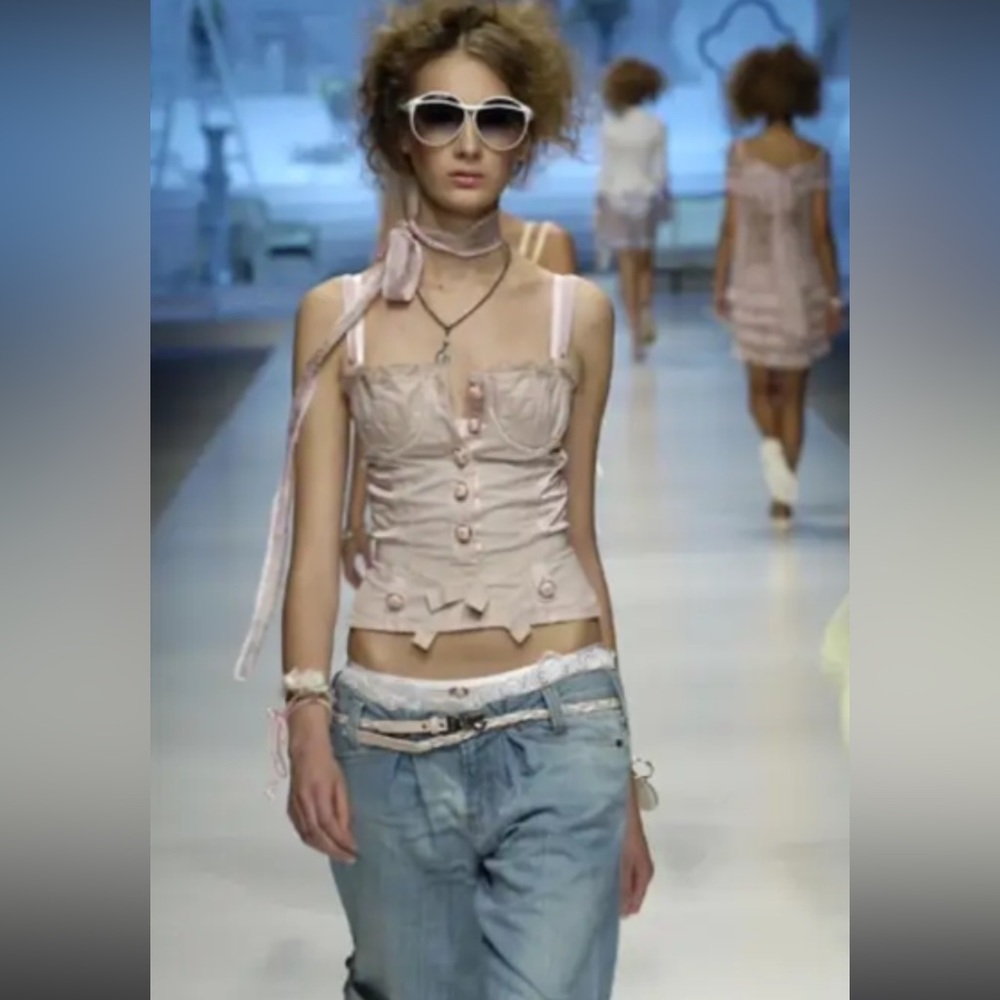 D&G Blush Lace Detail Corset Top 2006